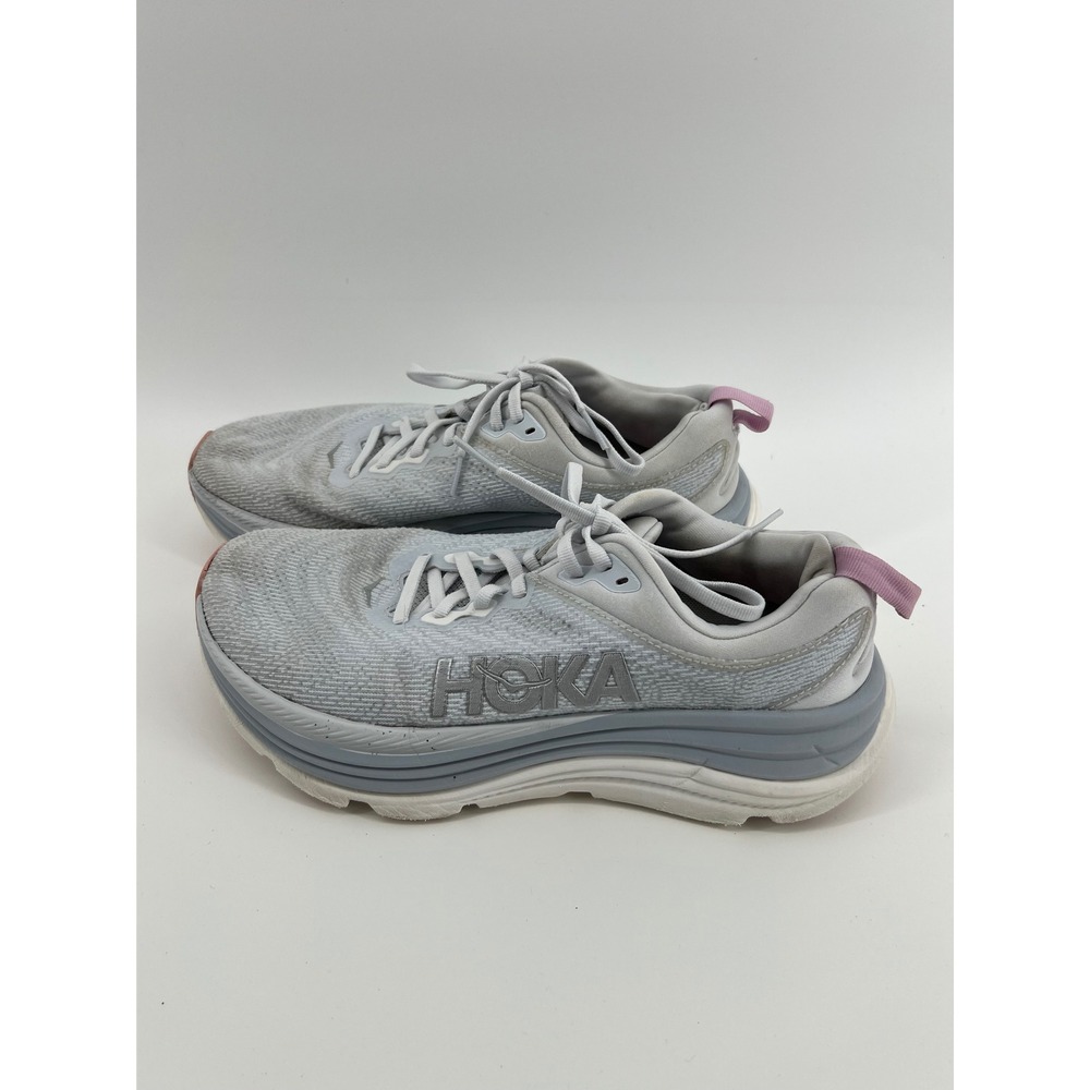 Hoka Gaviota 5 Womens 9.5 Stability Running Shoes Blue Grey Gorpcore, Athletic